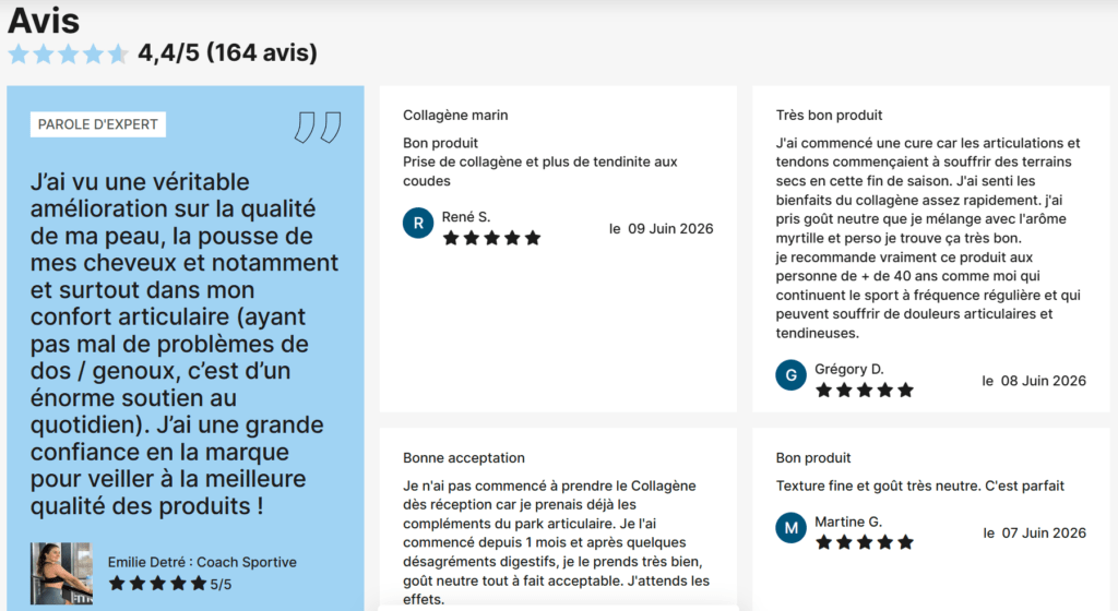 avis client Peptide de Collag&egrave;ne Nutripure marin