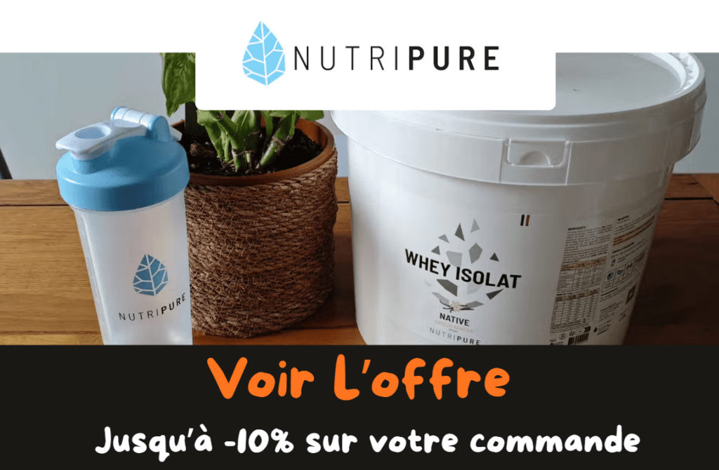 Whey Isolate native Nutripure avec mon code promo