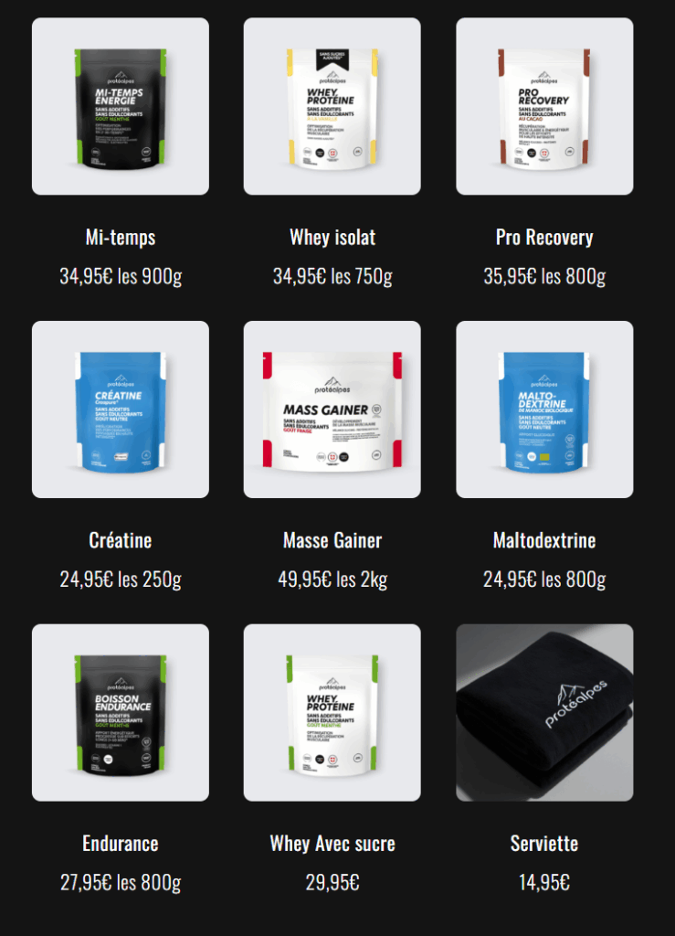 Prot&eacute;alpes gamme compl&egrave;te