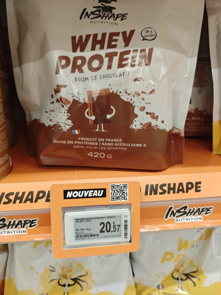 prix en magasin whey inshape nutrition