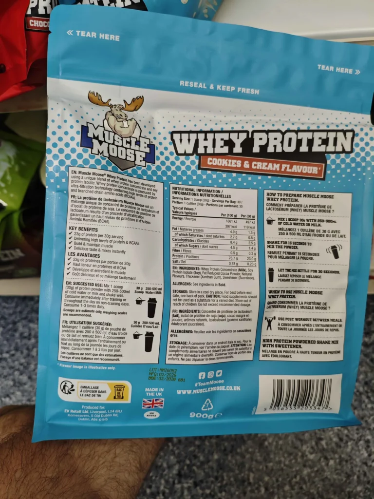 composition Whey Muscle Moose B&M