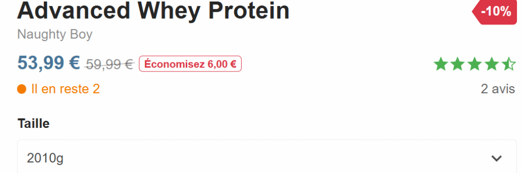 Avis Whey Naughty Boy