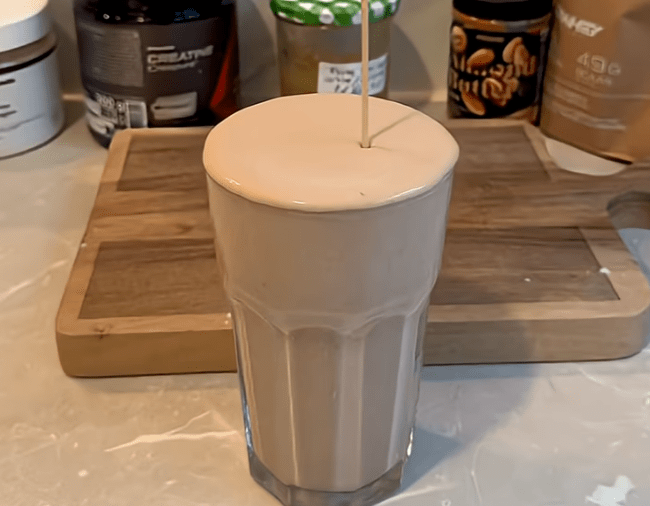 mon gainer maison avec de la whey et de l'avoine