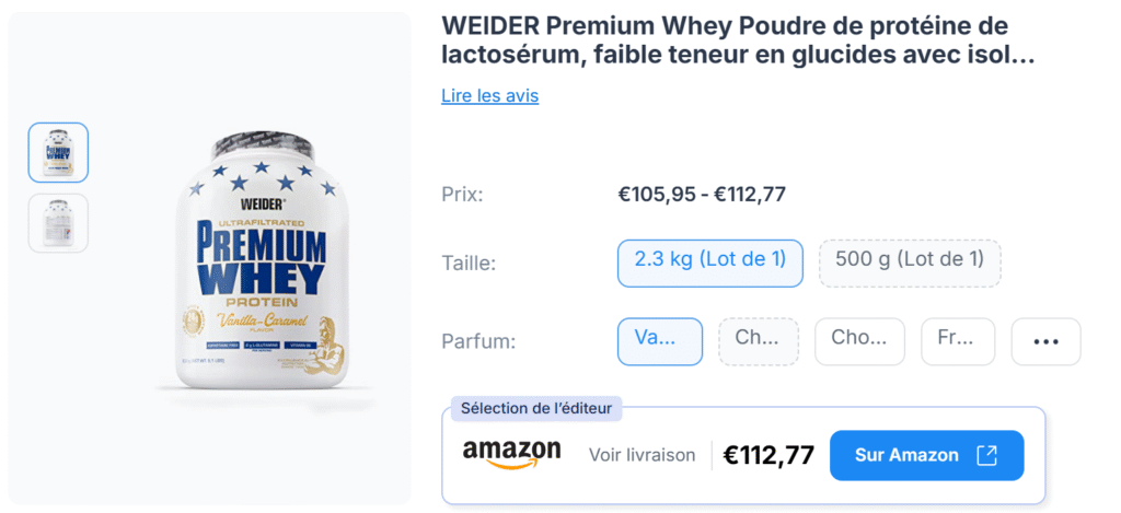 Avis Whey Weider