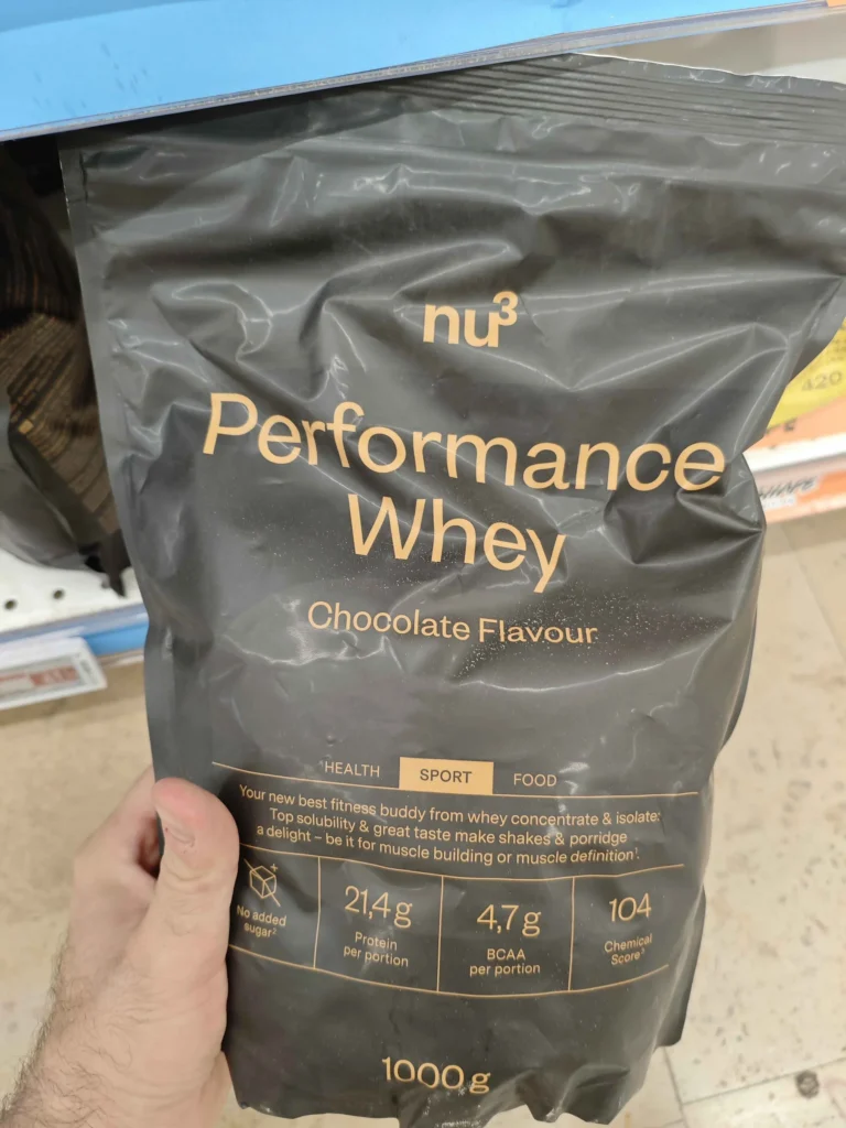 je teste Whey proteine Nu3