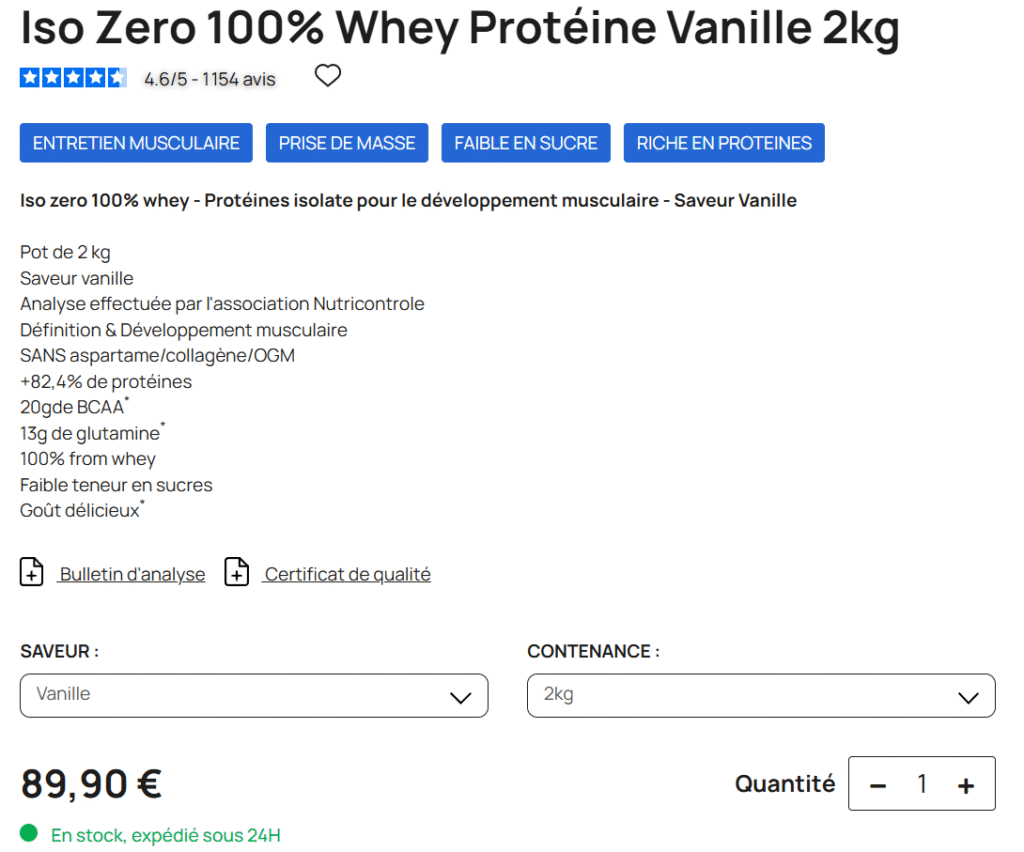 Avis Whey Eric Favre