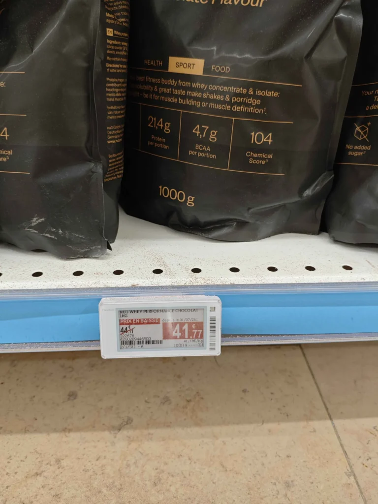prix en magasin Whey proteine Nu3
