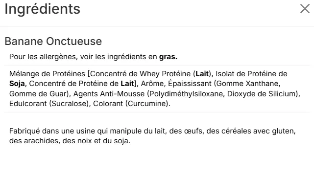 composition Whey Protein Works