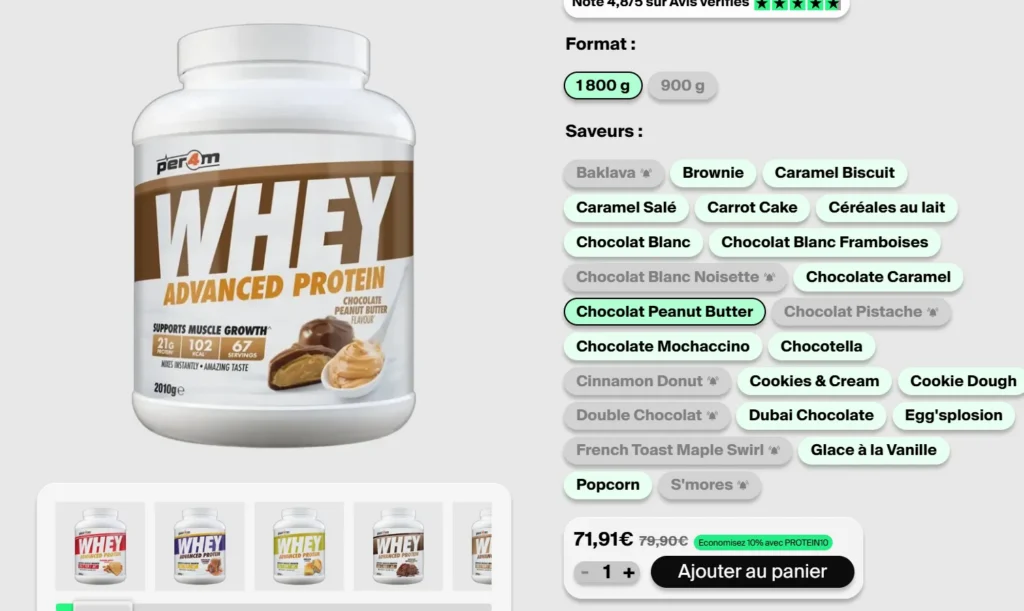 prix Whey PER4M