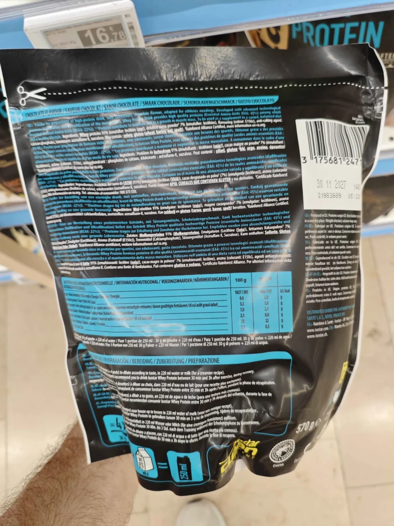 composition whey isostar