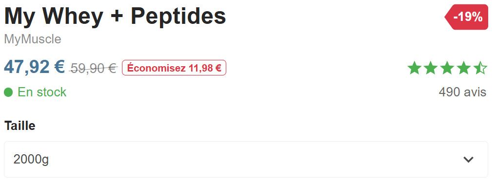 prix whey my muscle