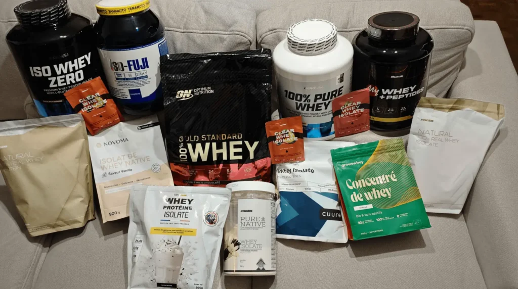 Les 30 meilleures whey que j'ai testés pour réaliser mon classement complet
