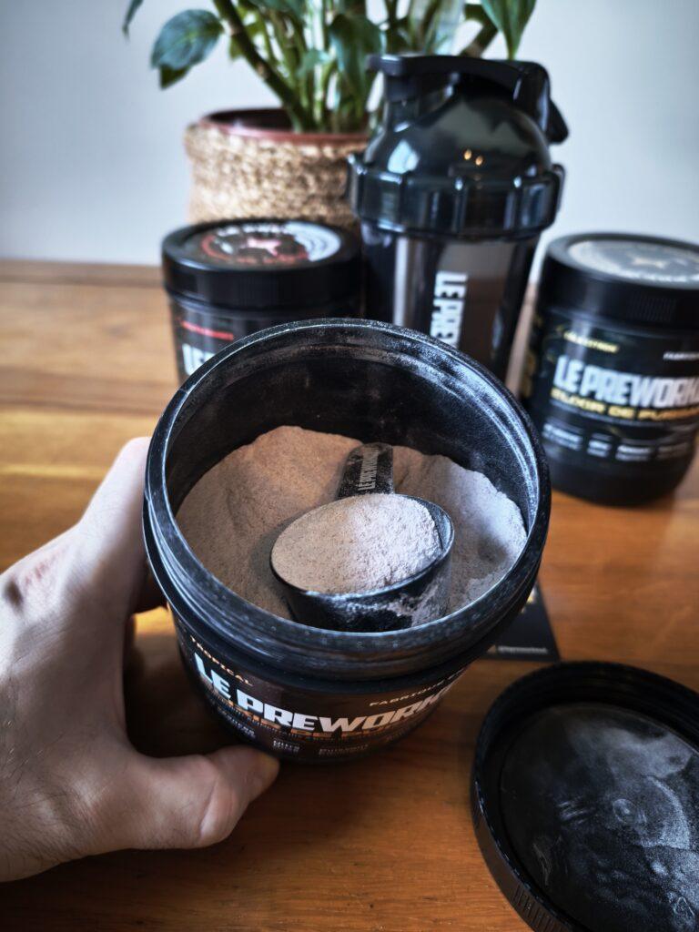 int&eacute;rieur du pot le preworkout