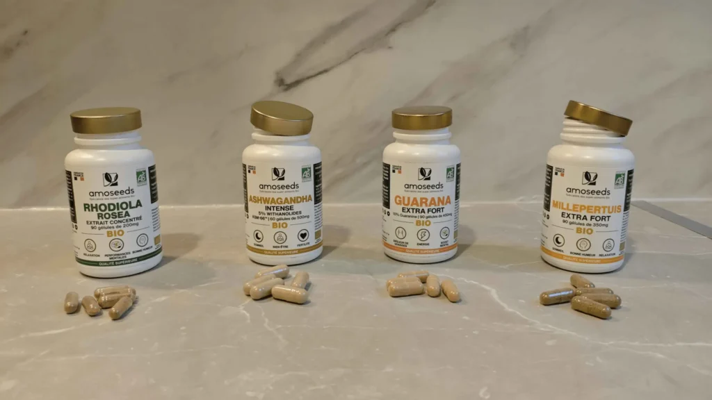 Les produits Amoseeds que j'ai testés pour cet article