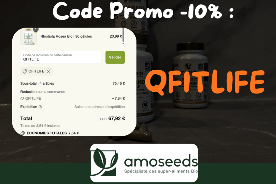 code promo amoseeds -10% de r&eacute;duction code QFITLIFE valide