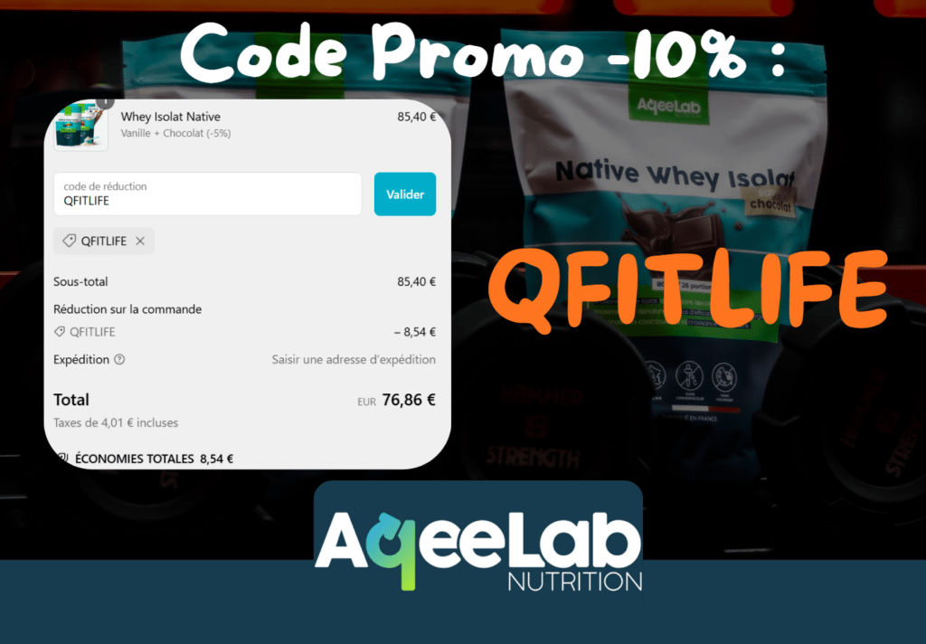 code promo aqeelab influenceur -10% de r&eacute;duction valide