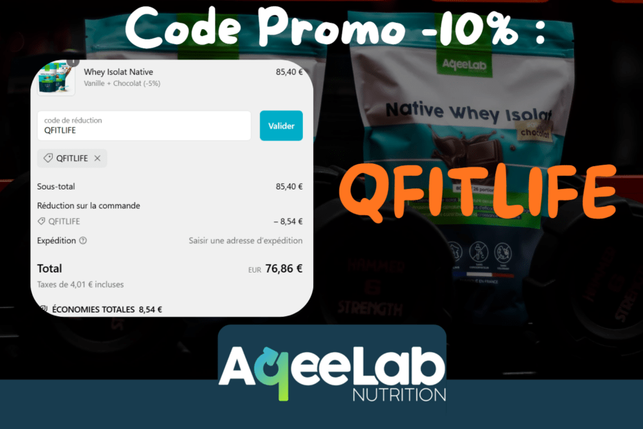 code promo aqeelab influenceur -10% de r&eacute;duction valide