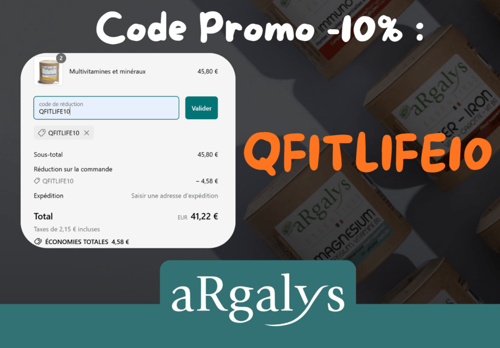 code promo argalys influenceur -10% de r&eacute;duction valide