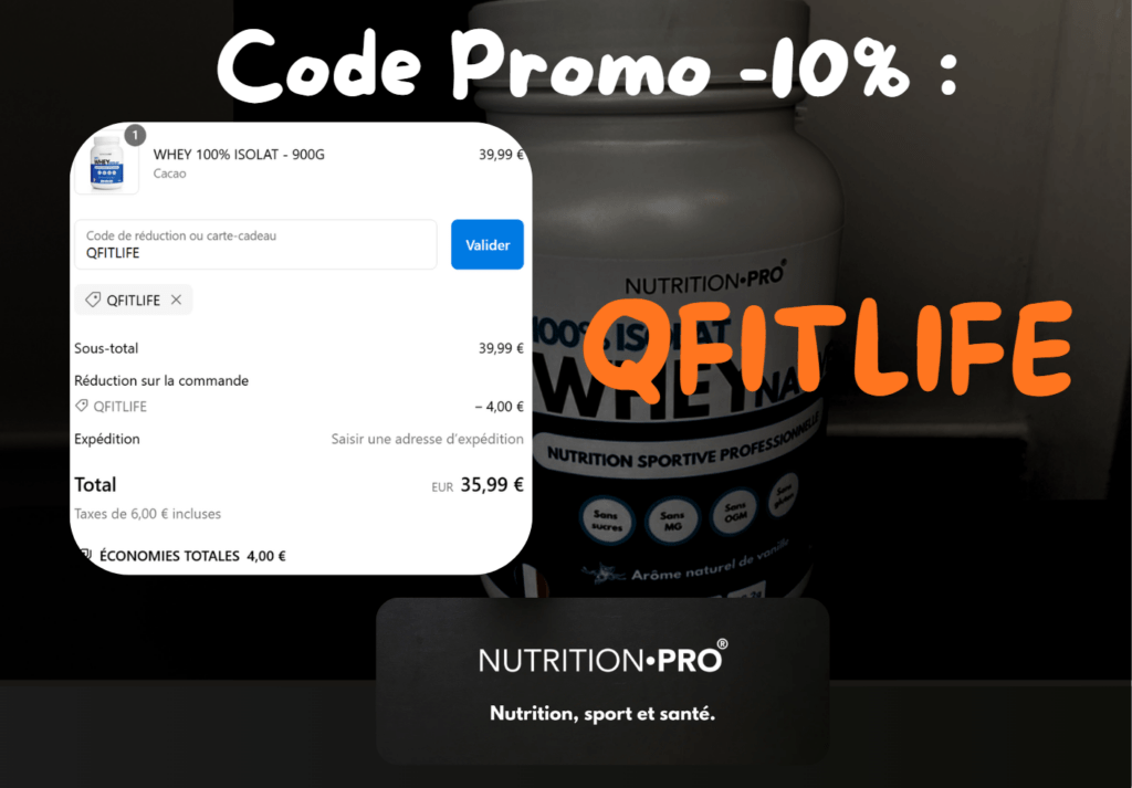 code promo nutriition.pro influenceur -10% de r&eacute;duction valide