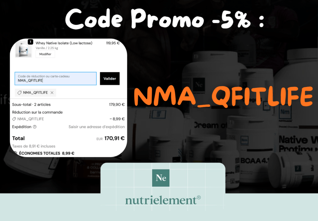 code promo nutrielement influenceur -10% de r&eacute;duction valide