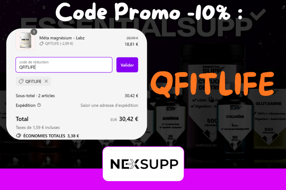 code promo nexsupp influenceur -10% de r&eacute;duction valide
