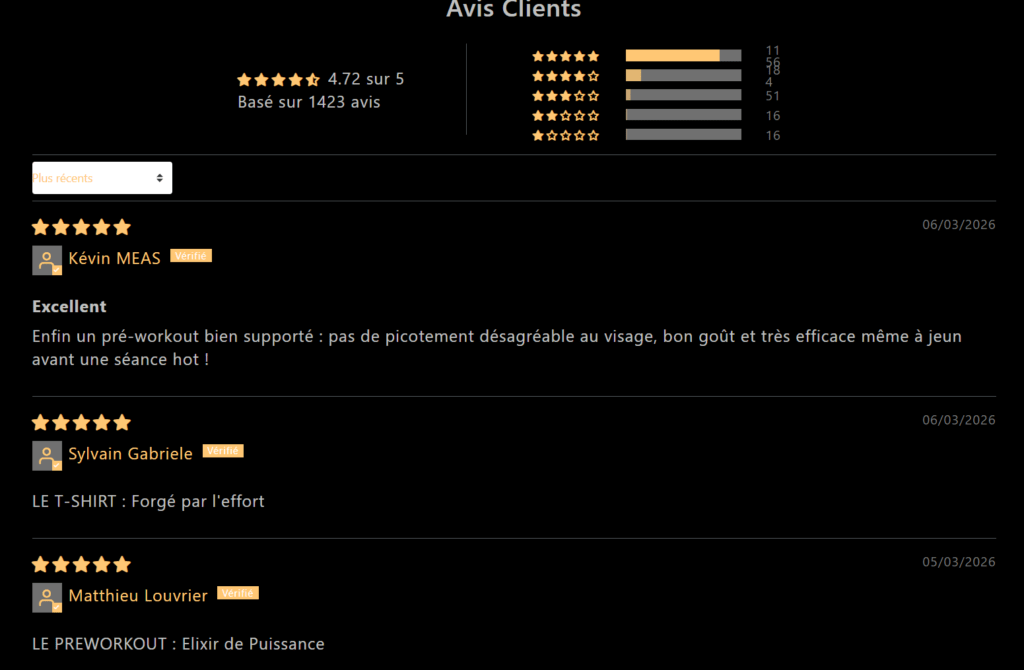 avis clients lepreworkout