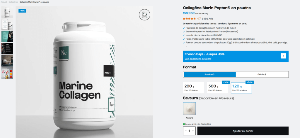 prix marine collagen nutrielement
