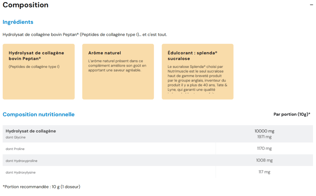 Exemple utilisation sucralose chez nutrielement