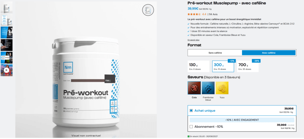 prix du musclepump nutrimuscle