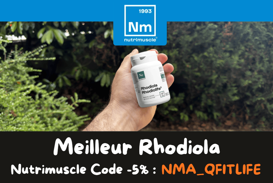 Rhodiola rosea Nutrimuscle certifié Rhodiolife, le meilleur complément anti-stress