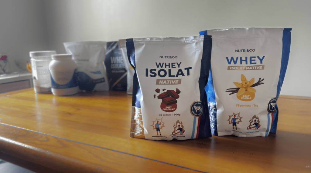 Les whey nutri&co vanille et chocolat que j'ai testées