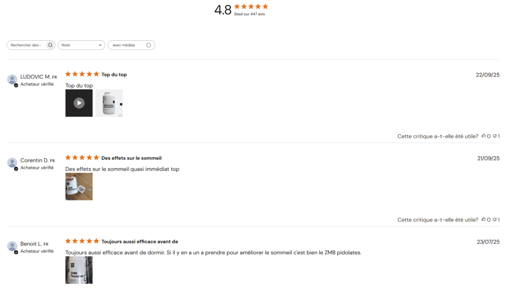 Avis ZMB Nutrimuscle