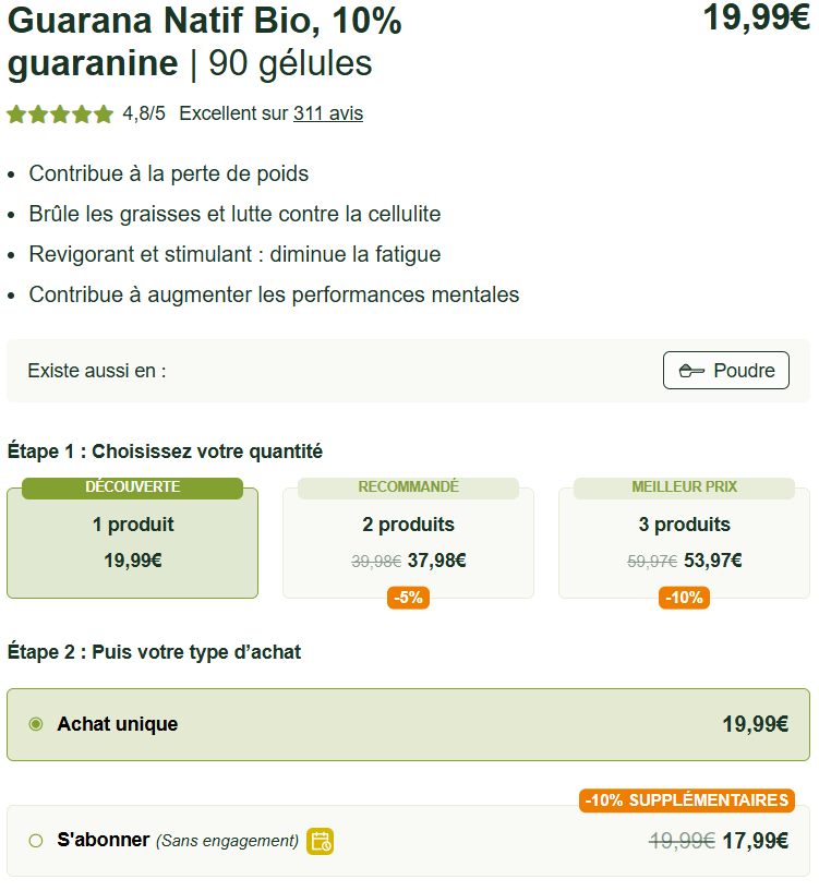 Prix Guarana Amoseeds