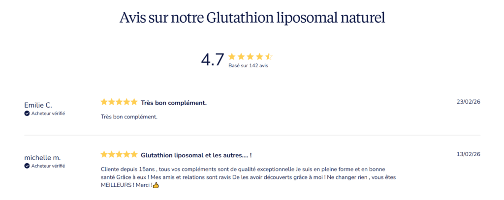 avis clients glutathion Dynveo