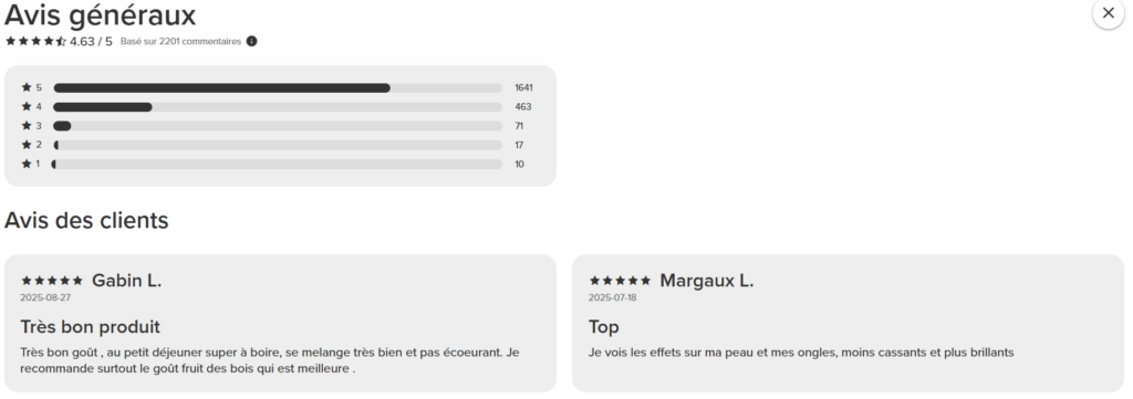 avis client collagène Prozis