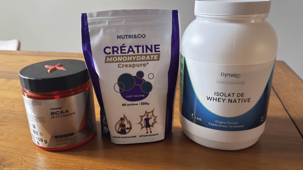 les compl&eacute;ments whey cr&eacute;atine et bcaa que je pr&eacute;f&egrave;res