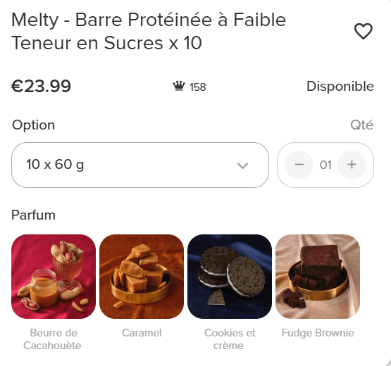 prix barre melty Prozis