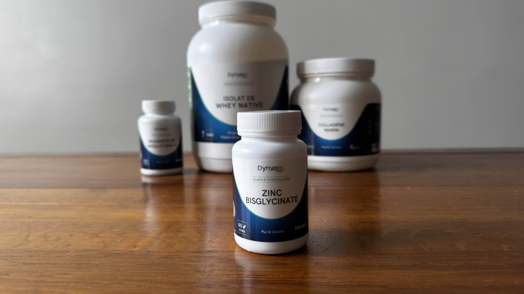 test du zinc bisglycinate dynveo sur ma table