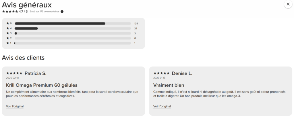 avis clients omega 3 prozis