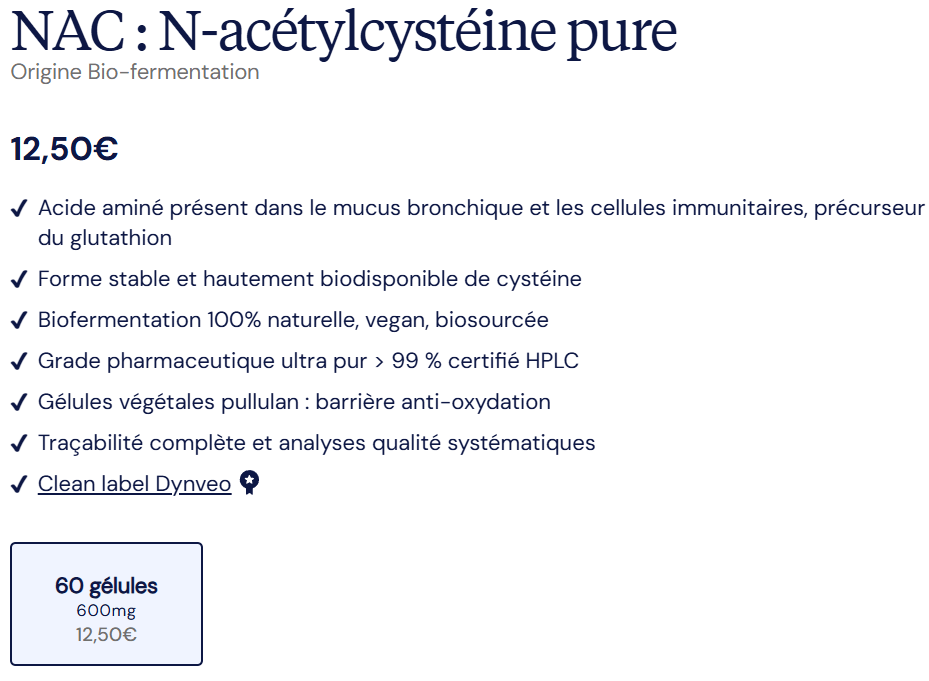 prix NAC Dynveo