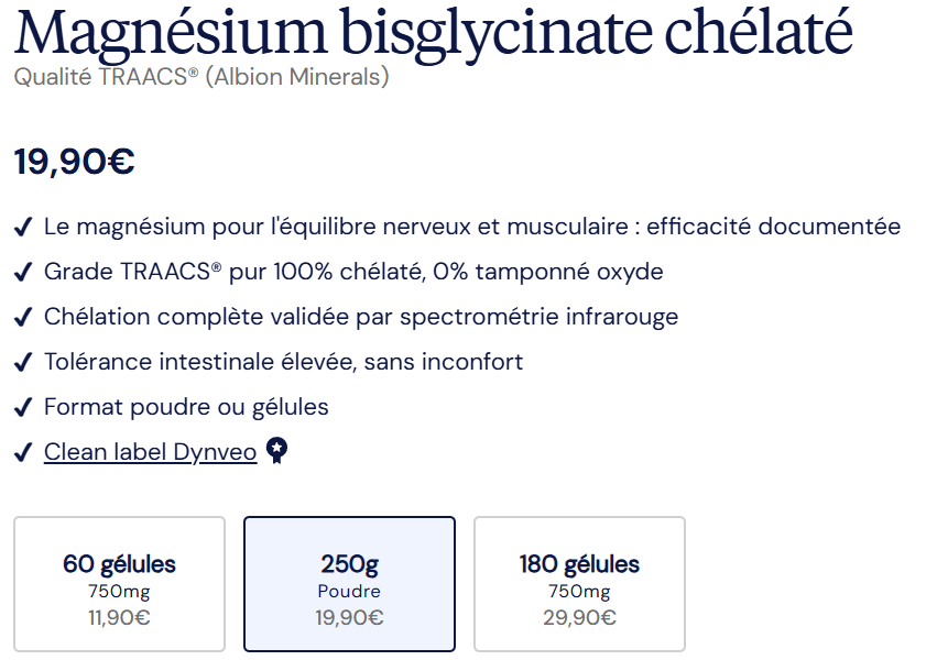 prix magnesium Dynveo