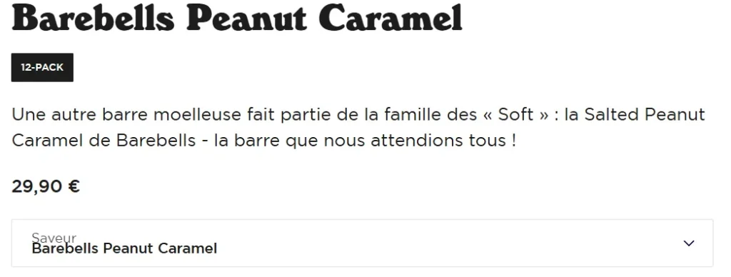 prix Barre Proteine Barebells