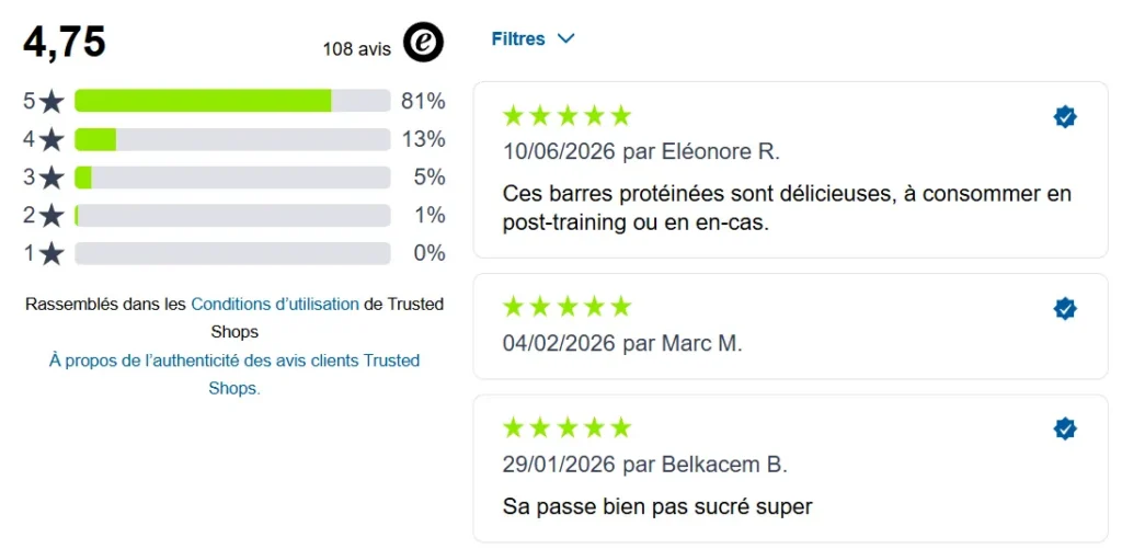 avis clients barre proteine Grenade Carb Killa