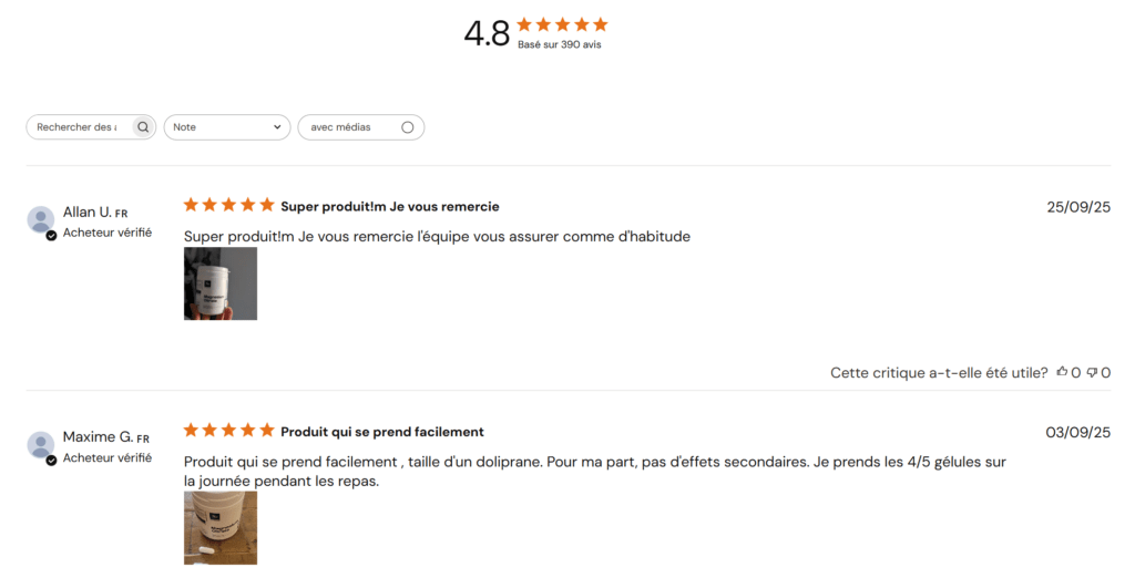 avis clients Magn&eacute;sium citrate Nutrimuscle