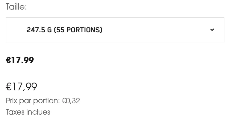 prix Créatine Optimum Nutrition