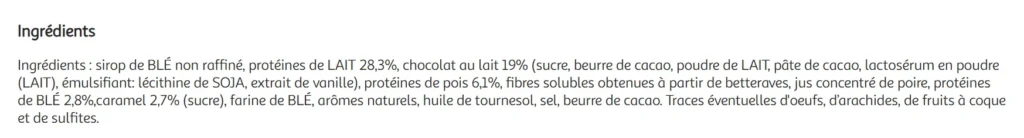 composition Barre Eat'N Move Auchan