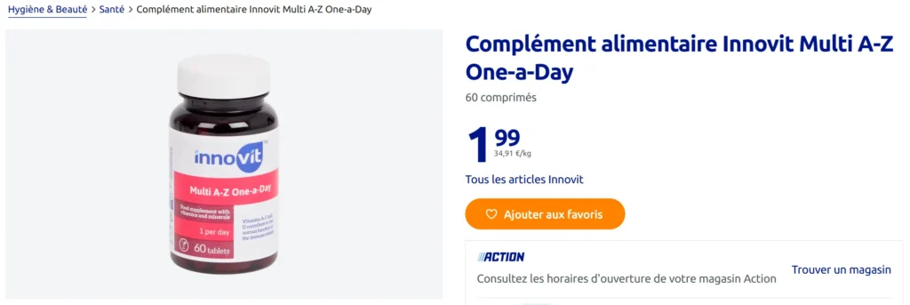 prix Multi A-Z One-a-Day Innovit