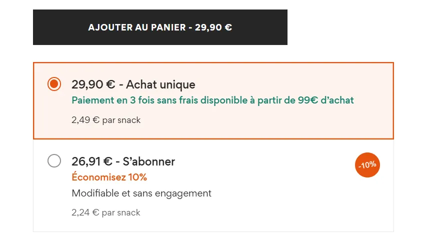 prix barre prot&eacute;ine OKR