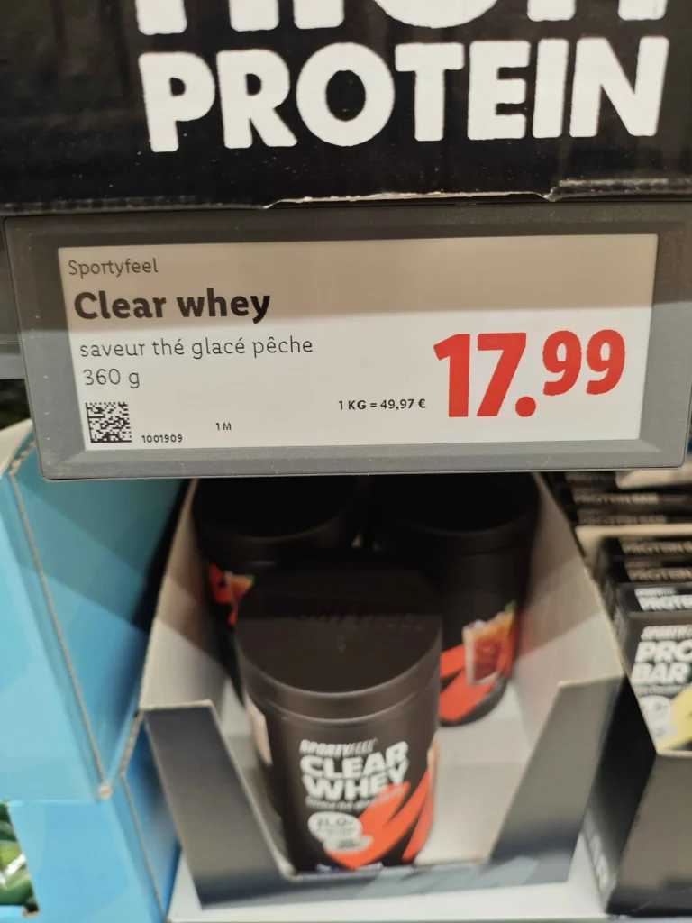 prix clear Whey Sportyfeel Lidl