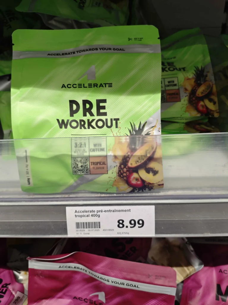 prix Pr&eacute;-Workout Accelerate Nutrition